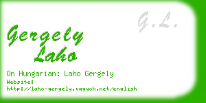 gergely laho business card